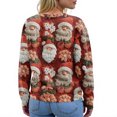 thumbnail image 6 of Women'S Christmas Sweater Cute Fun Christmas Sweater Fall And Winter Long Sleeve Knitted Sweater for Fall and Winter, Festive and Cozy, Great as Christmas Sweaters for Women ,Deep Red,L, 6 of 7