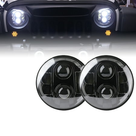 Xprite 7 Inch Round Super Bright 120w G1 Cree Led Projector Xprite 7 Inch Round Super Bright 120w G1 Cree Led Projector Headlights With Halo Drl For 1997 2017 Jeep Wrangler Jk Unlimited Tj Lj