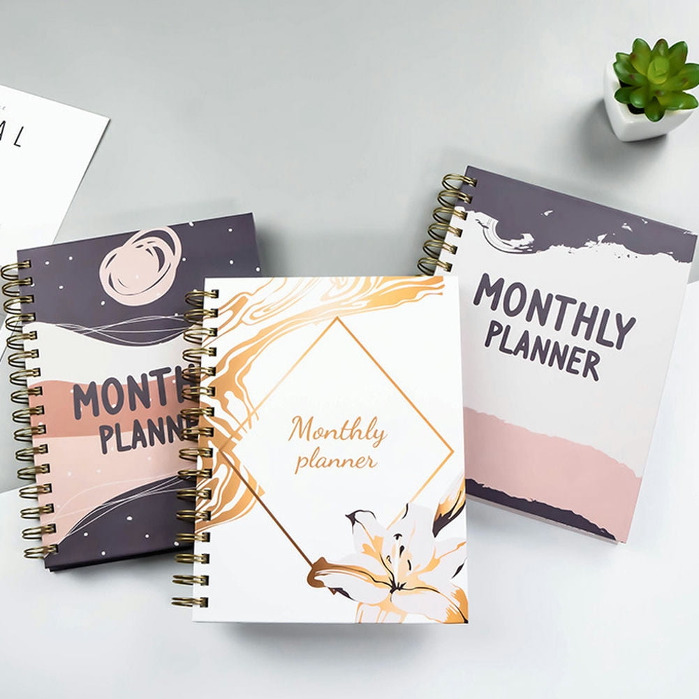 KYAIGUO 2023-2024 Schedule Book Daily Weekly Planner A5 Coil Book Thick Double-Gummed Paper, Moderate Spacing, Smooth Writing