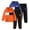 Orange Blue(A585), variant on Fdqin Boys Hoodies Fall Outfits 4 Pcs Colorblock Letter Print Sweatshirt and Jogger Pants Set Winter Pullover Sweatsuit Orange Blue 9-10 Years
