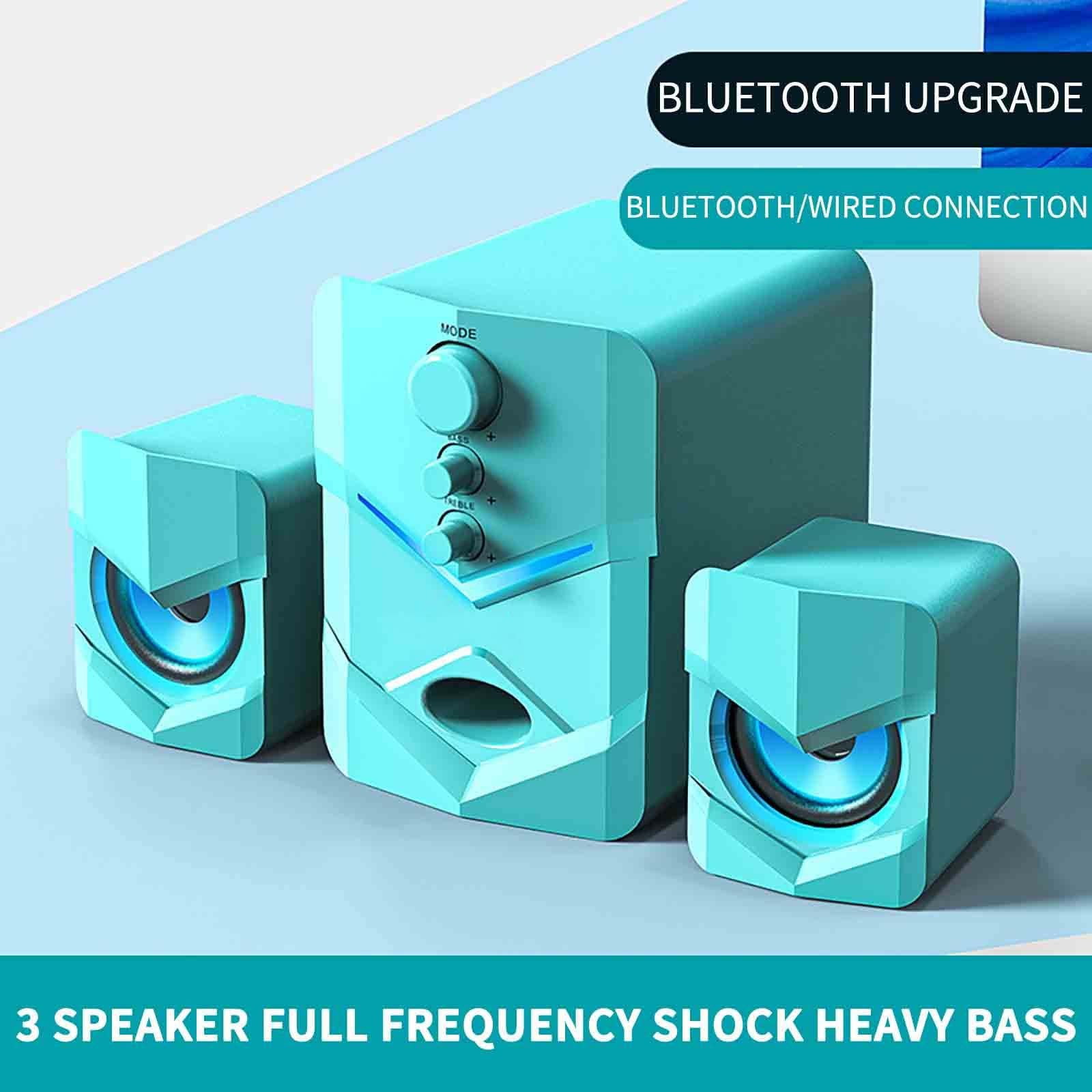 Byujiro Bluetooth Computer Speaker System with Powerful Subwoofer 3-Piece Desktop Audio for PC/TV/Gaming for Deep Bass Home Entertainment