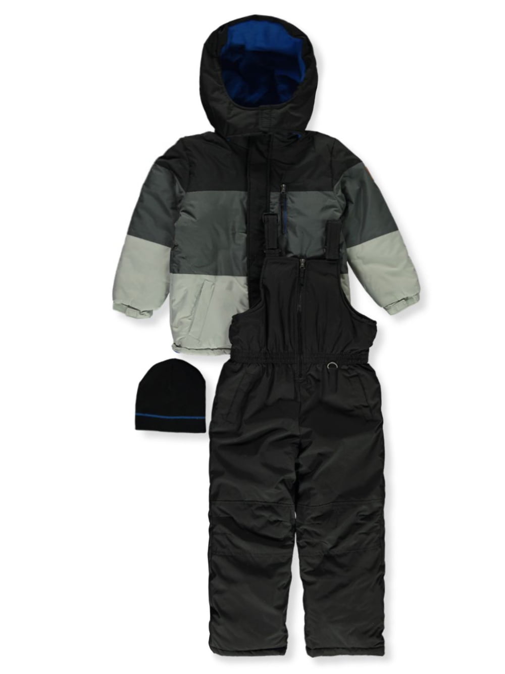 Iextreme Boys' 3Piece Colorblock Snowsuit Set charcoal gray/black