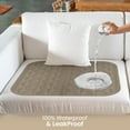 thumbnail image 2 of Canadian Linen Alèses pour Chaise d'Incontinence 20 Pouces X 20, Lot de 3, Lavables, Imperméables, Douces et Absorbantes, 100 % Coton, Alèse Réutilisable Protectrice pour Siège d'Auto, Beige, 2 of 9
