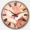 thumbnail image 1 of DesignArt Cute Light Pink Magnolia Flower Large Wall Clock, 1 of 2