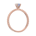 thumbnail image 2 of 1/4 Carat Prong Set Solitaire Diamond Engagement Ring Band in 14K Rose Gold (Ring Size 10), 2 of 5