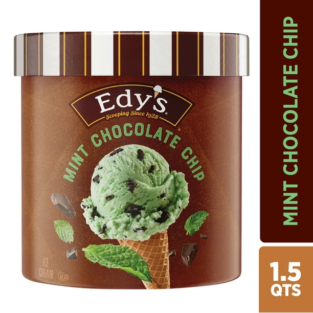 Edy'S Dreyer'S Mint Chocolate Chip Ice Cream, Tub,48 oz