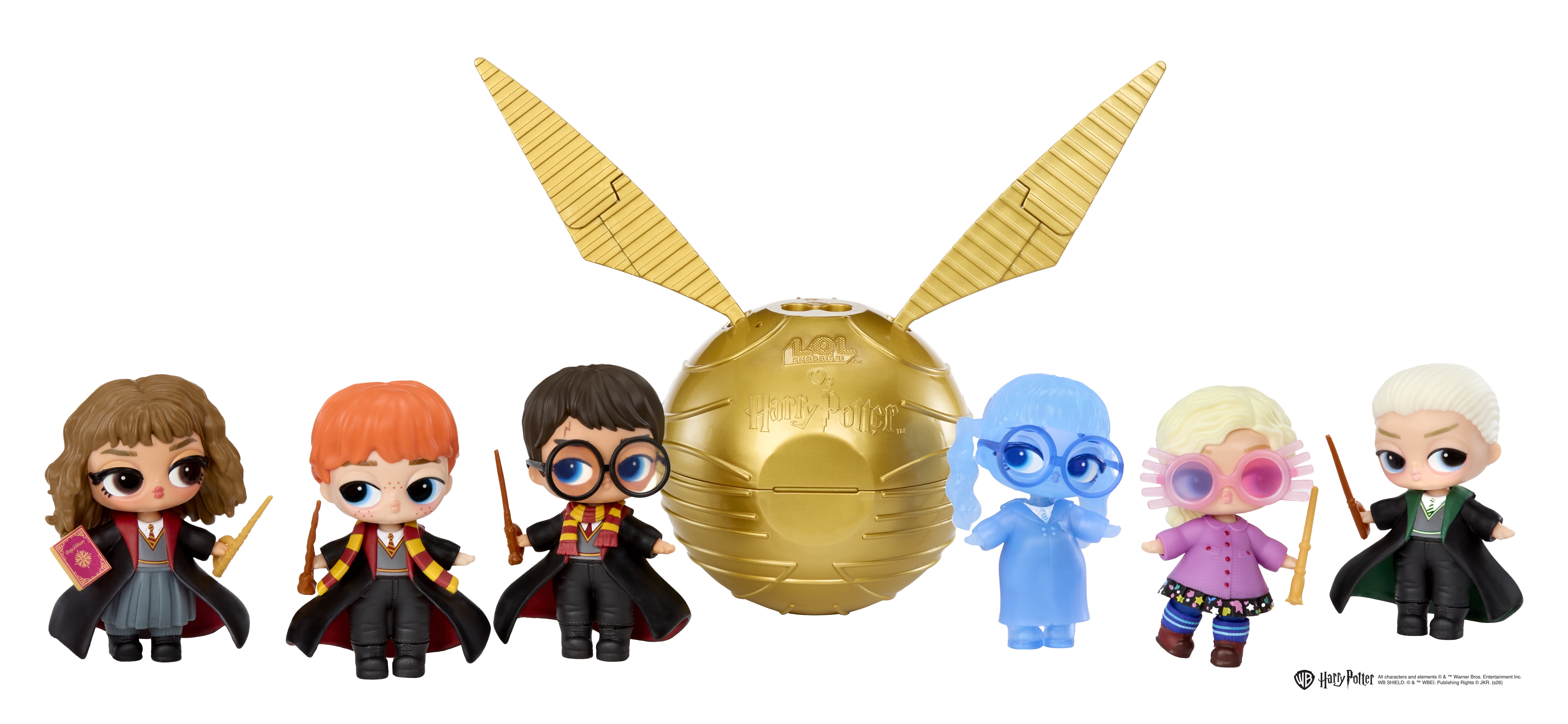 LOL Surprise Loves Harry Potter Tots Doll – Golden Snitch Ball, 7 Total Surprises