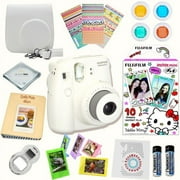 Fujifilm Instax Mini 8 Camera White + MASSIVE BUNDLE for Fujifilm instax mini 8 camera Includes Instant camera + Instax mini 8 instant films 10 pack (Hello Kitty 2016)+ instax mini 8 Accessories
