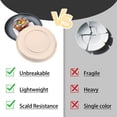 thumbnail image 4 of 16PCS Wheat Straw Dinnerware Sets,,Kitchen Plates and Bowls Set Unbreakable Modern Plate/Dessert Plate/Cereal Bowl/Cup,Service for 4,Beige, 4 of 7