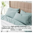 thumbnail image 4 of KriKac Extra Deep Pocket King Sheet Set, 6-Piece Ultra-Soft Microfiber Bed Sheets with 21" Deep King Fitted Sheet, Oversize Flat Sheet, 4 King Pillowcases, Sky Blue, 4 of 8