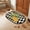 D, variant on AURIGATE Black White Checkered Pumpkin Diatom Ooze Doormat, 23.62x15.75 in Oval Absorbent Floor Mat, 4 Assorted Autumn Harvest Patterns for Entryway Decor