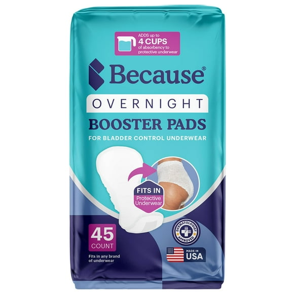 Protectores Absorbentes Because para Incontinencia Nocturna 45 Unidades