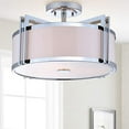 thumbnail image 2 of Safavieh LIT4186B Collection Orb 3 Chrome 17" Semi Flush Light, 2 of 4