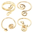 thumbnail image 1 of KAKOWELY 4pcs Adjustable Toe Rings Set for Women Handmade Open Toe Rings with Zircon Toe Rings for Summer Beach Jewelry,0.71X"X0.67"X0.67", 1 of 5