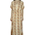 thumbnail image 2 of Bimba Women Floral Rayon Kaftan Maxi Long Caftan Gown Beach Coverup, 2 of 7