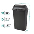 thumbnail image 2 of Sterilite Kitchen Trash Can, 13 Gallon Plastic Garbage Bin with Roll Top Lid, Black, 2 of 9