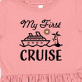 thumbnail image 4 of Inktastic My First Cruise with Cruise Ship and Palm Trees Girls Toddler Dress, 4 of 5