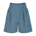 thumbnail image 4 of frariair ​Women's Breathable Elastic Waist Lounge Shorts With Flowy Silhouette And Secure Storage For Hot Weather Activities​ Light Blue, 4 of 6