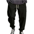 thumbnail image 1 of TIMIFIS Men's Fleece Sweatpants Winter Casual Solid Elastic Waist Drawstring Pants Comfortable Joggers Workout with Pockets, 1 of 5