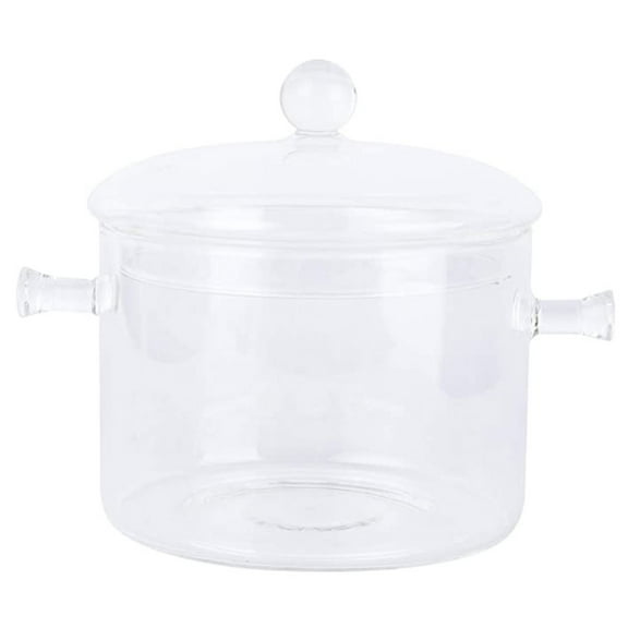 Clear High Borosilicate Heat Resistant Noodle Bowl with Lid for Microwave
