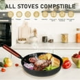 thumbnail image 3 of 24 Piece Nonstick Cookware Set with Medical Stone Coating, Oven & Dishwasher Safe, All Stovetop Compatible, Lightweight Farmhouse Design, 3 of 6