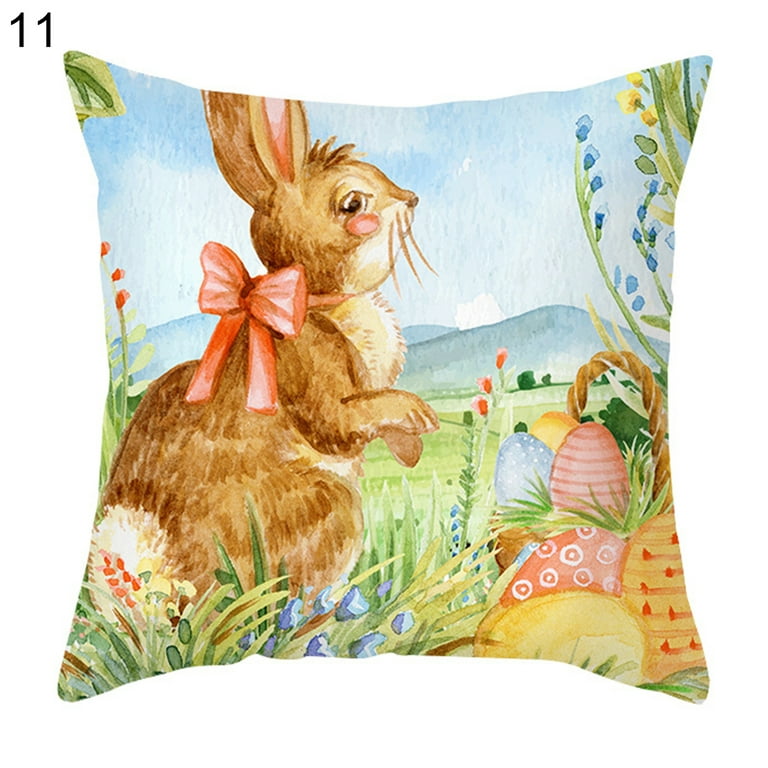 Throw Pillow Couch Bed Sofa, Home Spring Decoration, Bunny Easter