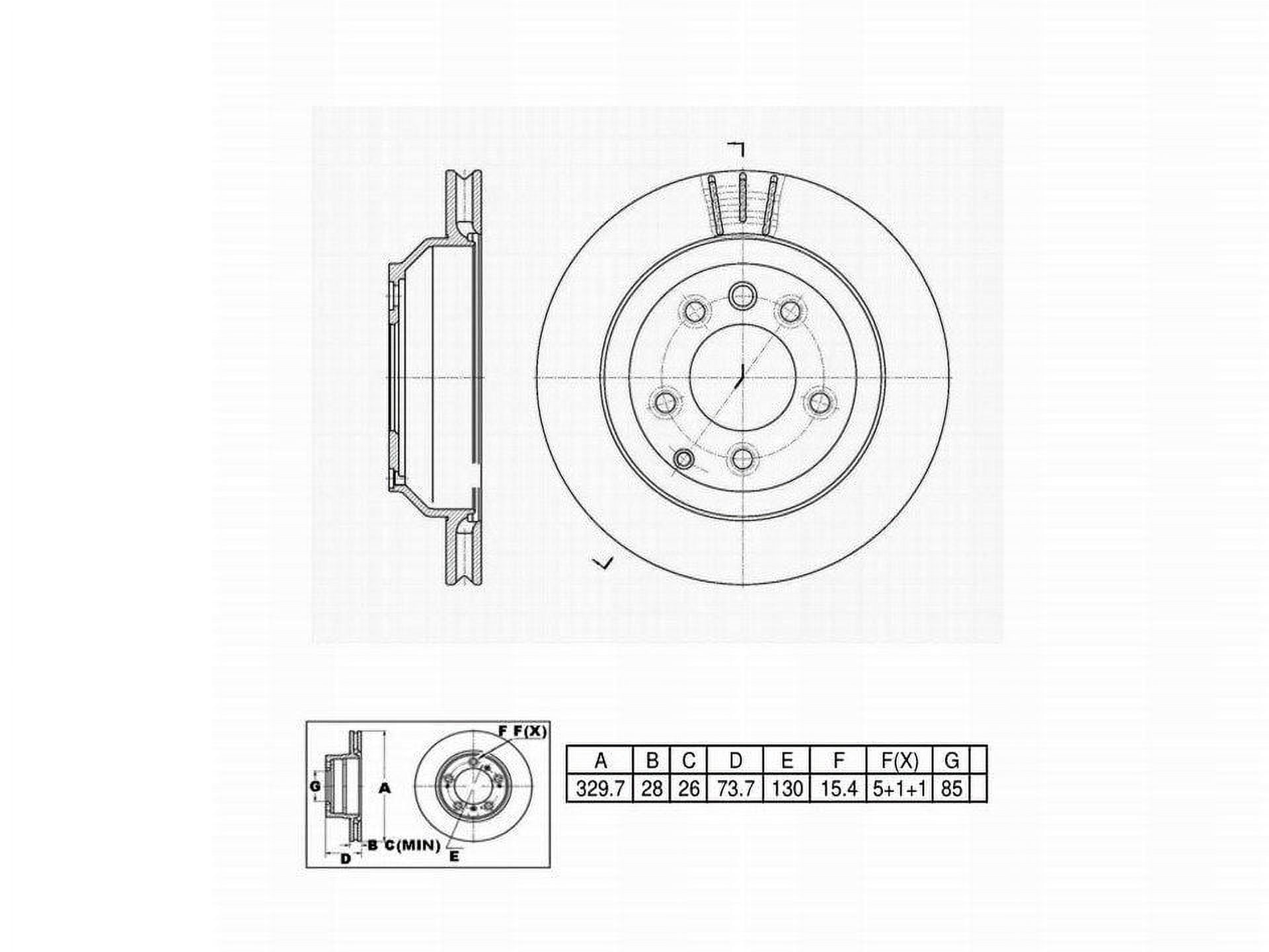 UltraHC Coated High Carbon Brake Rotor, Rear UR002030, Audi Q7 2015-2007