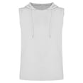 thumbnail image 3 of uikmnh Men T Shirts Male Summer Solid Color Sleeveless Loose Fitness Sports Hooded Vest Top Size:L, 3 of 6