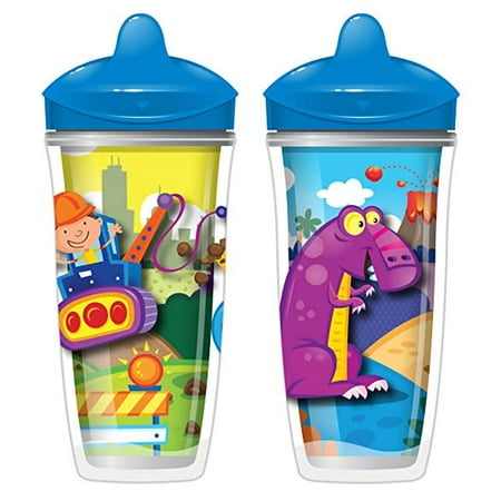 Playtex Sipsters Stage 3 Insulated Spout Sippy Cup 9oz 2-Pack Assorted Patterns