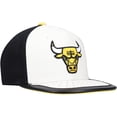 thumbnail image 3 of Men's Mitchell & Ness White/Yellow Chicago Bulls Day One Snapback Hat, 3 of 5