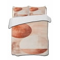 thumbnail image 2 of Burnt Orange Geometric Art Twin Size Down Alternative Comforter,Lightweight Comforter Quilt Bedding Set with Pillow Shams Modern Abstract Art Aesthetics All Seasons Bed Comforter Duvet Insert 68"x86", 2 of 7
