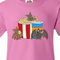 thumbnail image 4 of Inktastic Movie Loving Bats with Popcorn and Soda Youth T-Shirt, 4 of 5