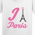 thumbnail image 4 of Inktastic I Love Paris Eiffel Tower Youth T-Shirt, 4 of 5