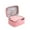Pink, variant on Leather Makeup Bag for Women Large Capacity Travel Cosmetic Organizer Portable Toiletry Wash Pouch