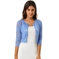 thumbnail image 1 of INSPIRE CHIC Cardigan Court en Dentelle Florale pour Femmes, 1 of 6