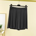 thumbnail image 3 of Bixock Women Pajamas Shorts Loungewear Shorts Solid Color Elastic Waist Soft Stretchy Versatile Daily Indoor Homewear Sleepwear Base Layer Trousers Women Clothings, 3 of 5
