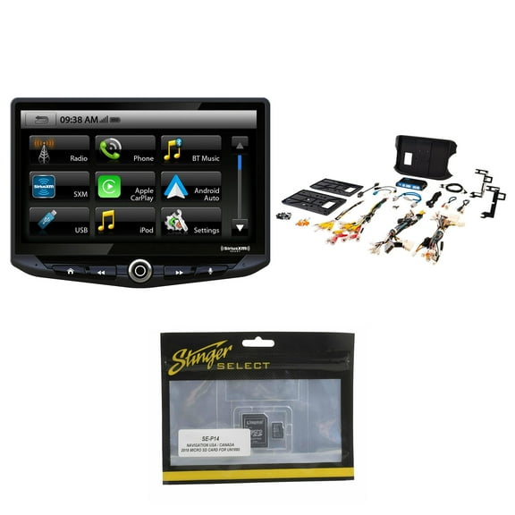 Stinger Heigh10 10" In-dash Infotainment System compatible with Apple CarPlay & Android Auto, Includes Navigation Card & Installation Kit compatible with Tacoma Trucks 16-21