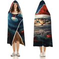 thumbnail image 3 of Christmas Cat Gifts Wearable Blanket for Adults Bed Throw Blanket Soft Cozy Warm Hooded Blankets for Kids Men Women, 3 of 6