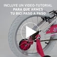 thumbnail image 2 of Bicicleta para niña de 5 a 10 años,  Rodada 16, Blanco-Rosa, con rueditas de entrenamiento. Unibike Girl Power Urbana, 2 of 8