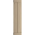 thumbnail image 2 of Ekena Millwork 11"W x 30"H Rustic Two Board Joined Board-n-Batten Knotty Pine Faux Wood Shutters w/End Batten (Per Pair), Primed Tan, 2 of 11