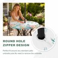thumbnail image 4 of Round Outdoor Tablecloth with Umbrella Hole and Zipper, Marine Life Tablecloth with Elastic Waterproof, Nautical Underwater Coral Shell Starfish Watercolor Patio Table Covers for 45" - 54" Tables, 4 of 9