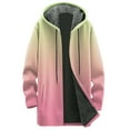 thumbnail image 4 of idosla Long Hoodies for Women Zip Up Gradient Color Fleece Jacket Tunic Sweatshirts Fall Winter Fashion Clothes 2025 (Light Yellow, XL), 4 of 5