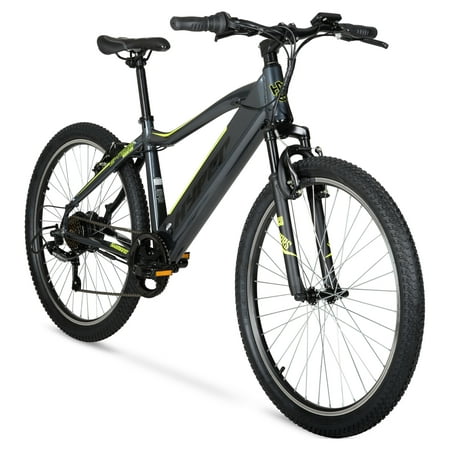 Hyper Bicycles 26" 36V Electric Mountain Bike for Adults, Pedal-Assist, 250W E-Bike Motor, Black