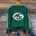 thumbnail image 4 of Mceream Womens Football Game Day Sweatshirt Casual Sunday Funday Sweatshirts Crew Neck Football Season Holiday Casual Long Sleeve Tops Green XS, 4 of 4