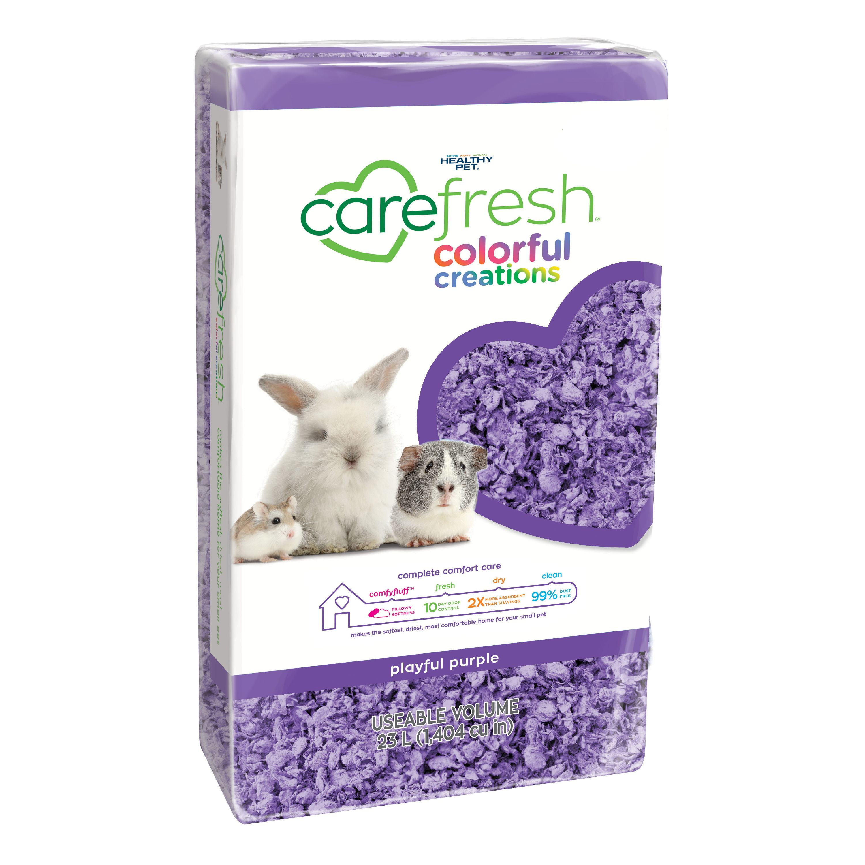 Carefresh Natural Soft Paper Fiber, Small Pet Bedding, Purple, 23L