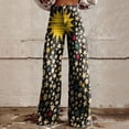 thumbnail image 1 of Outfmvch Jeans Grande Taille pour Femmes, Pantalons pour Femmes, Jeggings pour Femmes, Pantalons Larges Taille Haute à Motif Floral, Jeans Évasés pour Femmes, Bas pour Femmes Jaune m, 1 of 5