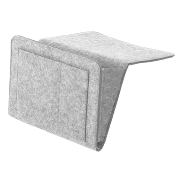 Bandeja, bolsa de almacenamiento de fieltro para mesita de noche, bolsa elevadora para mesita de noche, sofá cama, libros, revistas, juguetes, armario colgante para teléfono móvil (visón