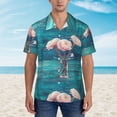 thumbnail image 2 of Xecao Flowers in Glass Vase print Hawaiian shirt - a stylish short-sleeve button-down for men, perfect for casual beach and tropical outings., 2 of 9