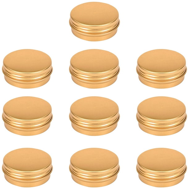 Toystoory Tarro de almacenamiento de 10 Uds., latas de té de cera de aluminio, caja de maquillaje para viajes al aire libre, estuche para pastillas Almacenamiento y organización del hogar oro 150ML Toystoory HA004604-04