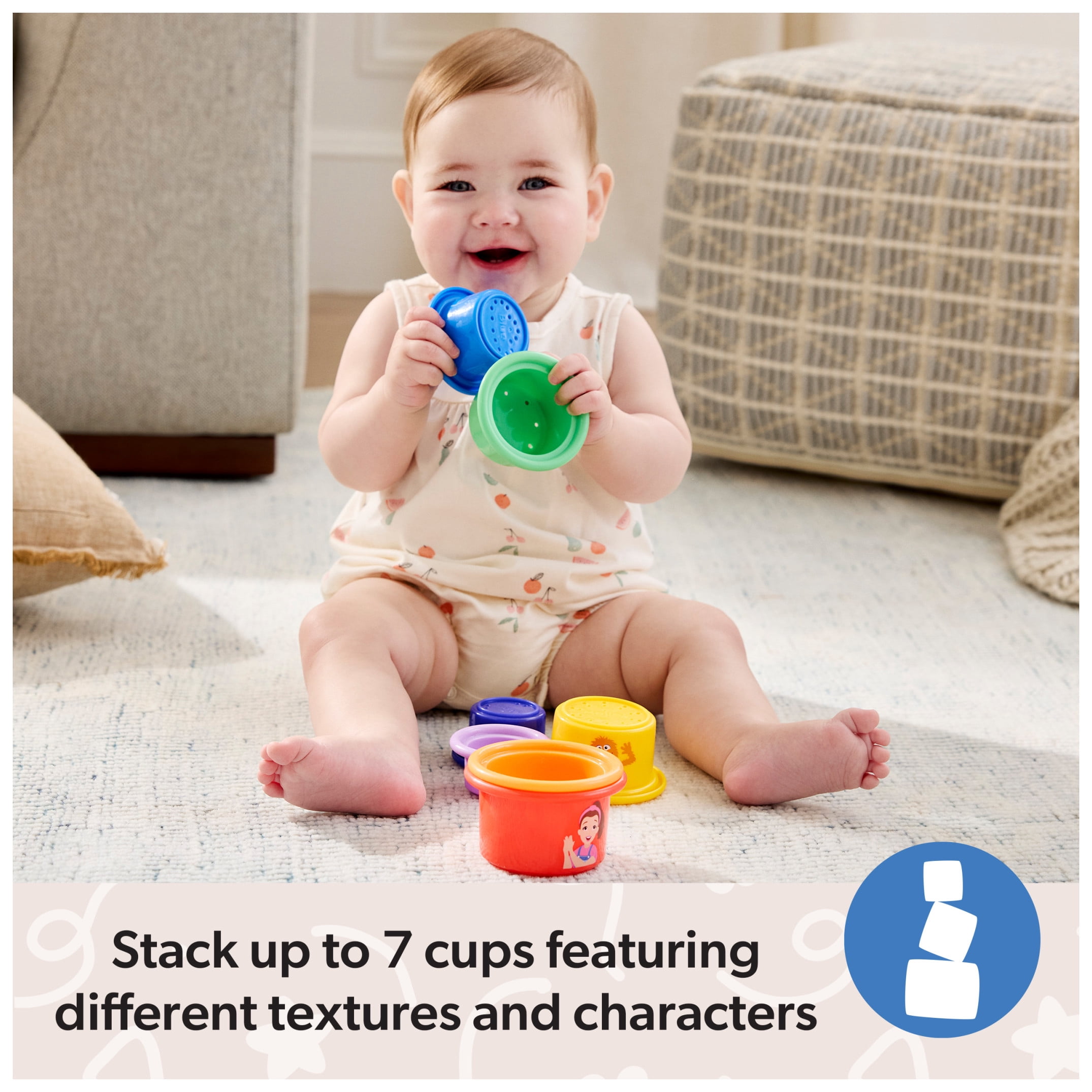 Ms. Rachel Rainbow Stacking Cups 7-Pack, For Kids Ages 6+ Months